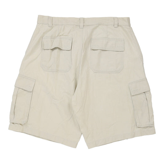 Vintage Sailing Cargo Shorts - 36W 11L Cream Cotton