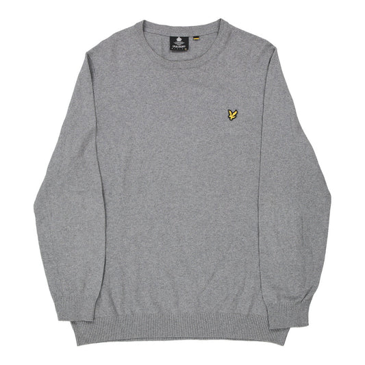 Vintage Lyle & Scott Jumper - 2XL Grey Cotton