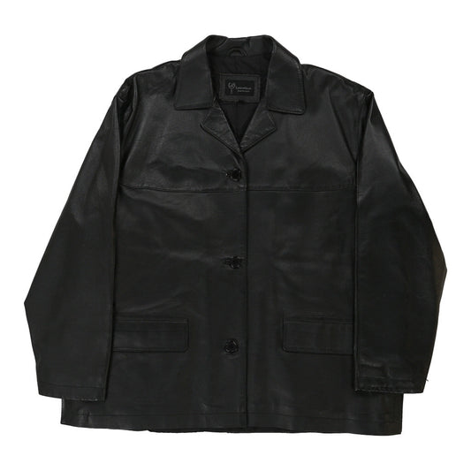 Vintage black Linea Pelle Leather Jacket - womens xx-large