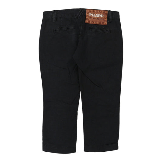 Vintage 3/4 Length Phard Shorts - 28W UK 6 Black Cotton