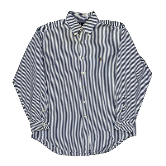 Yarmouth Ralph Lauren Striped Shirt - Large Blue Cotton