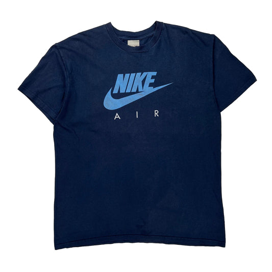 Nike Graphic T-Shirt - XL Blue Cotton