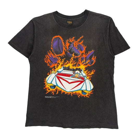 Speed Racer Changes Single Stitch T-Shirt - XL Black Cotton