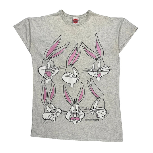 Bugs Bunny Looney Tunes Single Stitch T-Shirt - XL Grey Cotton