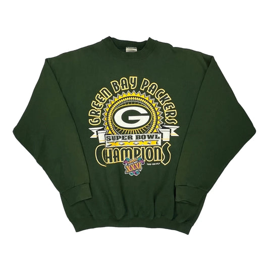 Made In USA, 1996, Green Bay Packers Tultex Nfl Sweatshirt - XL Green Cotton Blend