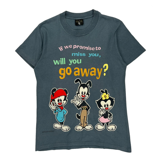 Animaniacs Changes Single Stitch T-Shirt - Medium Blue Cotton