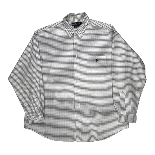Ralph Lauren Checked Shirt - 2XL Blue Cotton