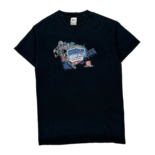 Vintage Gildan Graphic T-Shirt - Small Black Cotton