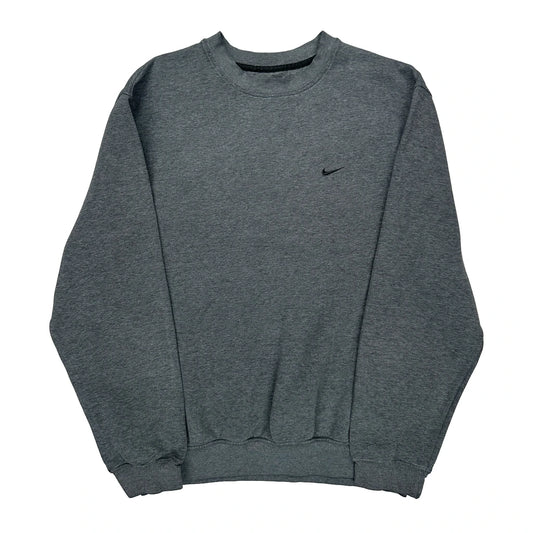 Nike Sweatshirt - Large Grey Cotton Blend