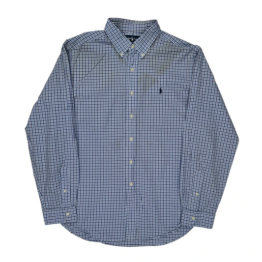 Vintage Ralph Lauren Checked Shirt - XL Blue Cotton