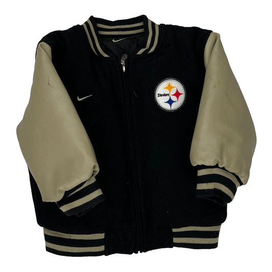 Age 2 Steelers Nike Nfl Varsity Jacket - 2XS Beige Polyester