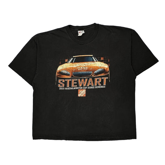 2003 Nascar Winston Cup Series Schedule Chase Authentics Nascar T-Shirt - 3XL Black Cotton