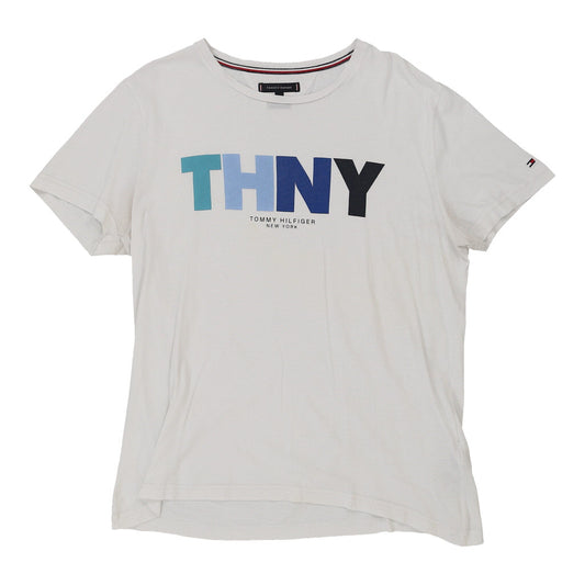 Vintage white Tommy Hilfiger T-Shirt - womens large