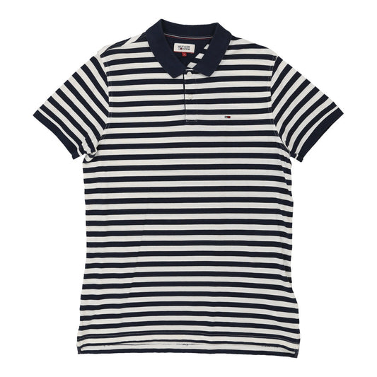 Vintage block colour Hilfiger Denim Polo Shirt - mens large