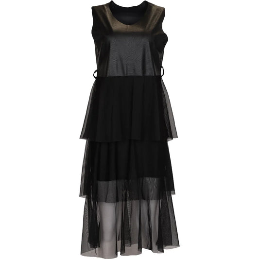 Vintage black Unbranded Midi Dress - womens medium